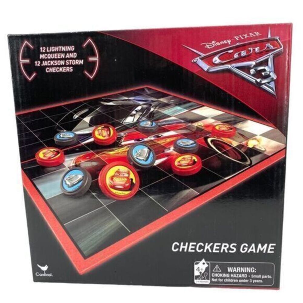 Disney Pixar Cars 3 Checkers Game New